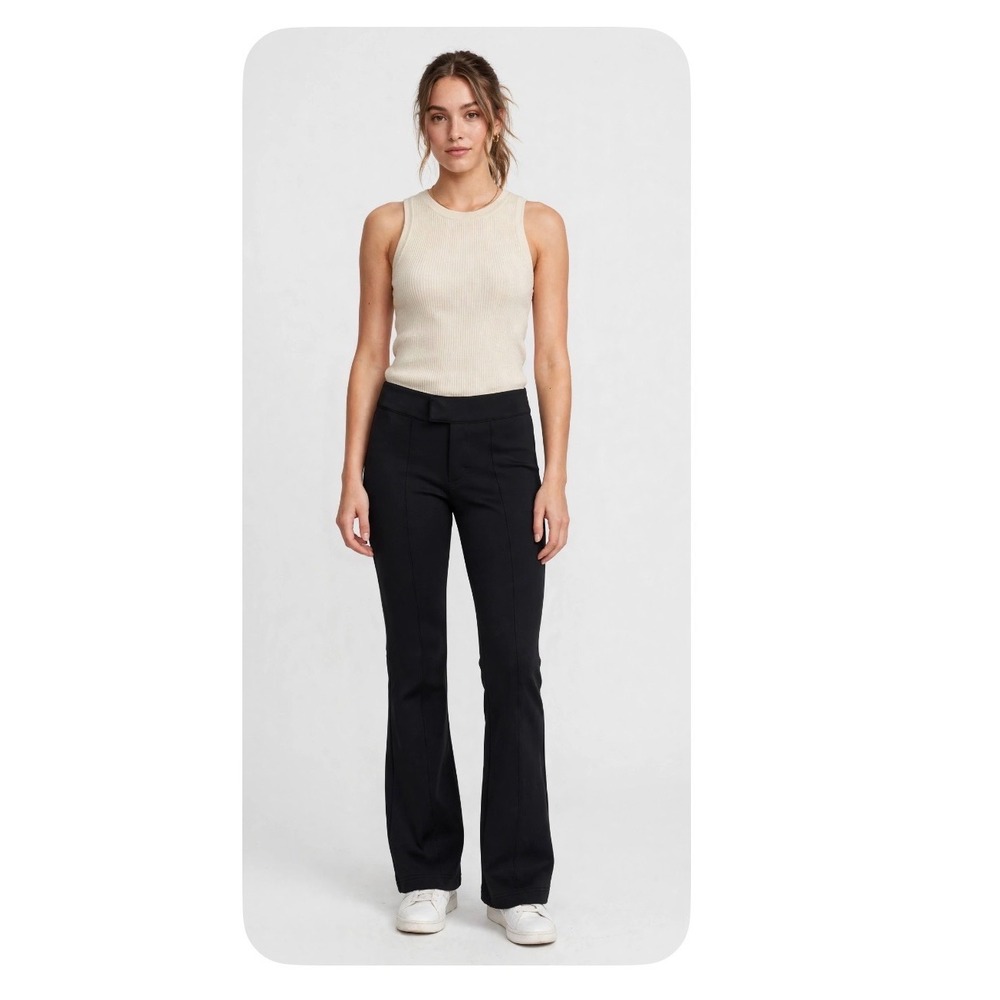 Prana Womens XS Black Bootcut Yoga Pants Flare Leg Seam Detail Activewear
